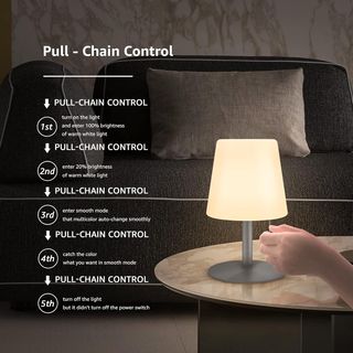 Lámpara de mesa led de exterior RGB recargable