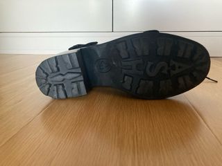 Botines Ash negros militares cuero nuevos