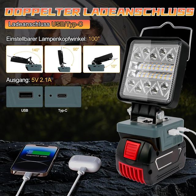 Lampada LED ricaricabile Bosch 18V