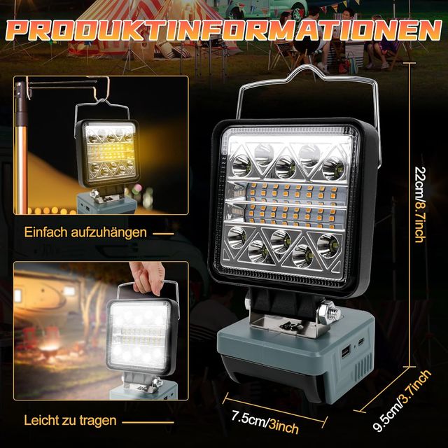 Lampada LED ricaricabile Bosch 18V