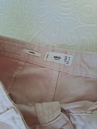 Vaqueros rosa Mango - M