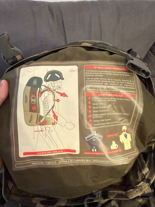 Mochila militar camuflaje verde boscoso