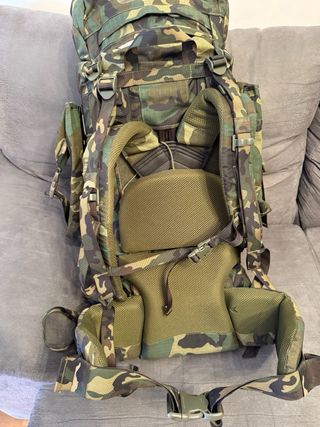 Mochila militar camuflaje verde boscoso