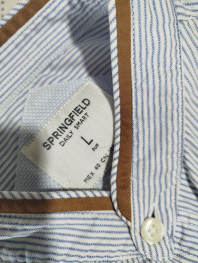 Camisa Springfield L - Azul Rayas