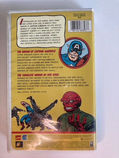 VHS NTSC ►►►Captain America - L'origine del Teschio Rosso!
