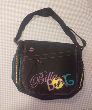 Bolso Billabong bandolera negro/rosa