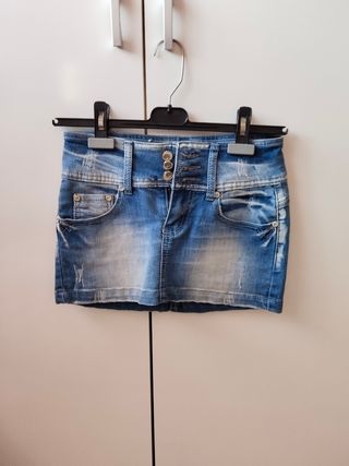 Mini Falda Vaquera Rosa Miss