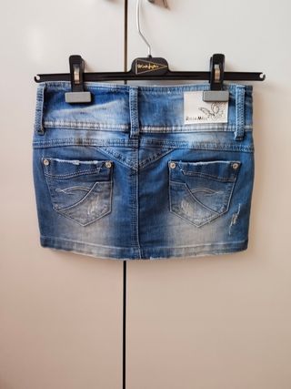 Mini Falda Vaquera Rosa Miss