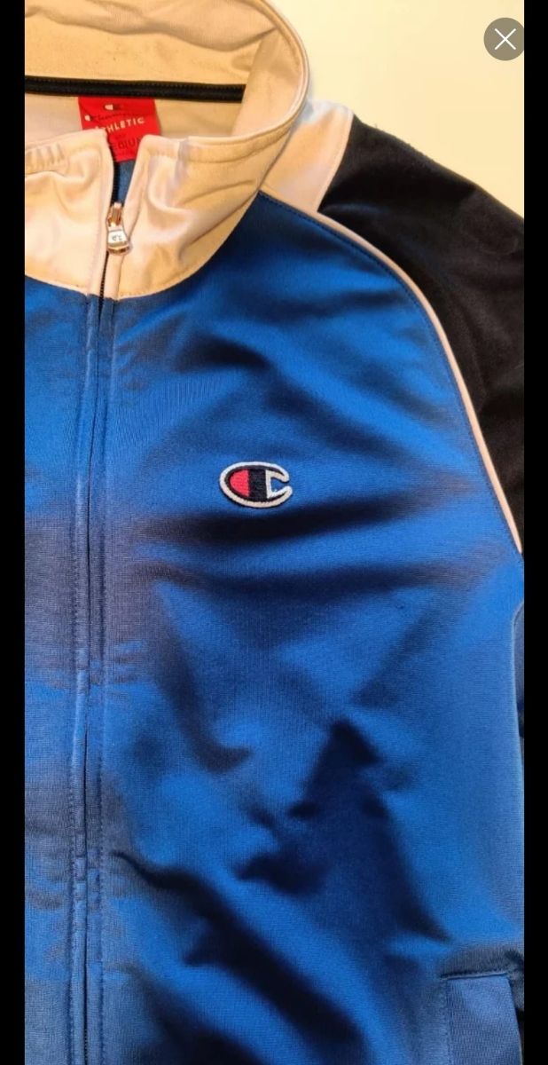 Chándal Champion vintage azul, negro y blanco L