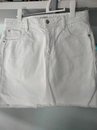 Falda vaquera blanca Pimkie M