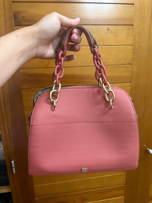 Bolso Gloria Ortiz rosa con asa larga