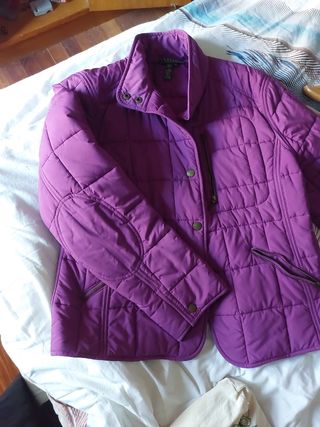 Chaqueta acolchada morada