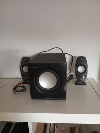 Altavoces 2.1 Rainbow negros