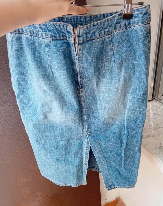 Falda vaquera Zara azul