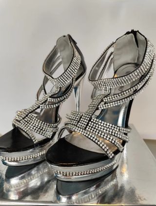 Zapatos Plataforma Pedreria talla 40