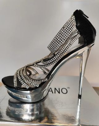 Zapatos Plataforma Pedreria talla 40