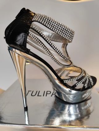 Zapatos Plataforma Pedreria talla 40