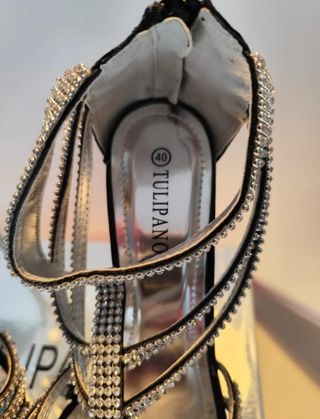 Zapatos Plataforma Pedreria talla 40