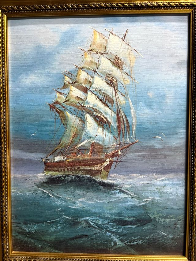 Cuadro velero antiguo