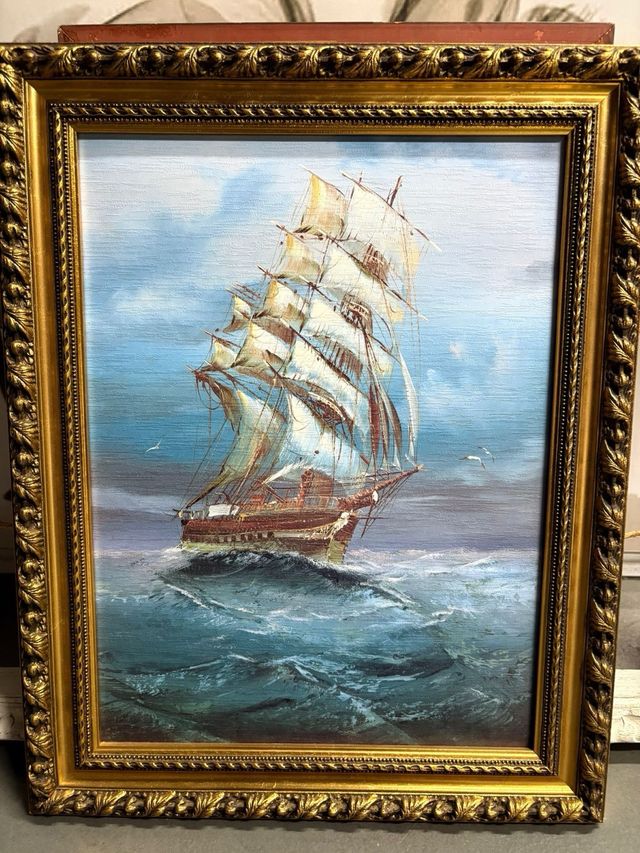 Cuadro velero antiguo