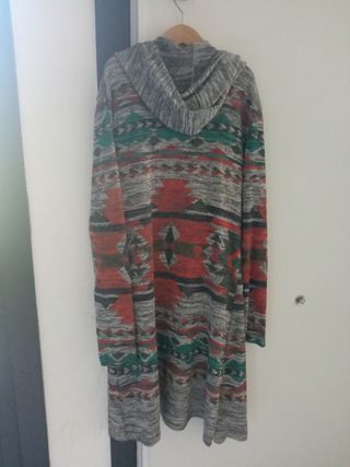 Chaqueta fina capucha multicolor