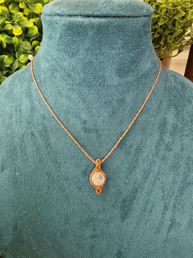 Collana Micromacramè Pietra Luna