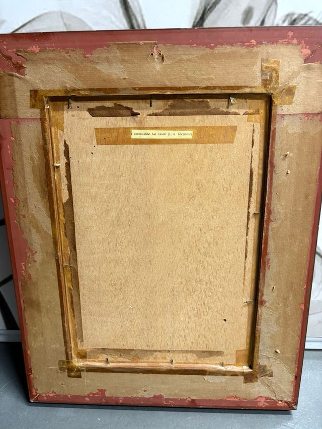 Cuadro niño campo (Niño con rastrillo)