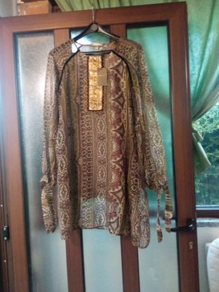 Miniabito, corto Marrone Oro Tg L foderato