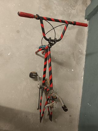 Cuadro BMX antiguo rojo-negro