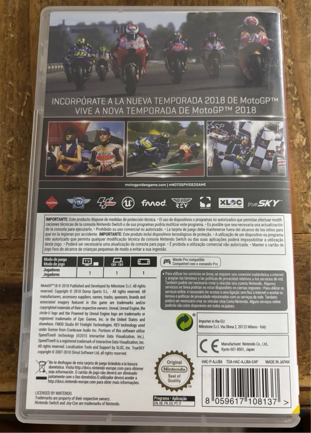 MotoGP18 Nintendo Switch