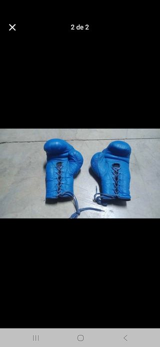 Guantes boxeo azules vintage