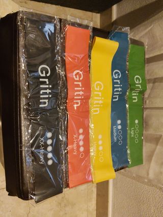 Bandas Resistencia Gritin - 5 Unidades + funda.