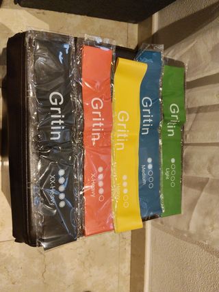 Bandas Resistencia Gritin - 5 Unidades + funda.