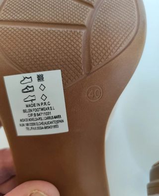 Sandalias Wokan Key plataforma beige 40