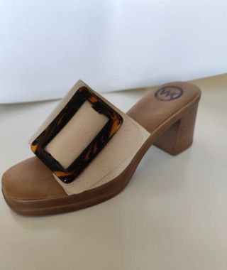 Sandalias Wokan Key plataforma beige 40