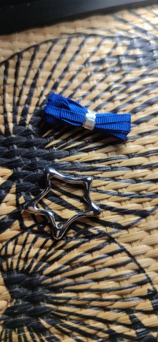 Set fiocco e stella argento