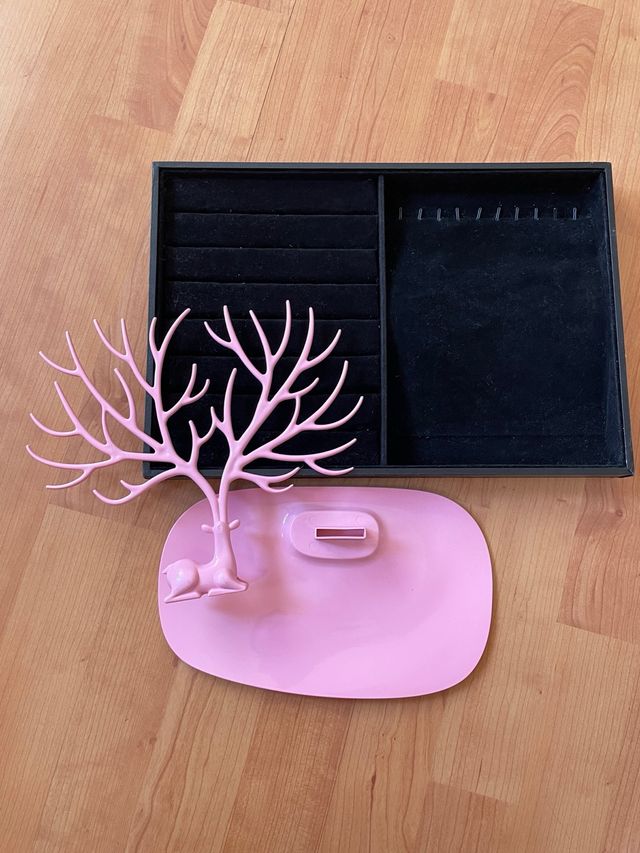 Espositore per gioielli - Set di stand per cervi rosa