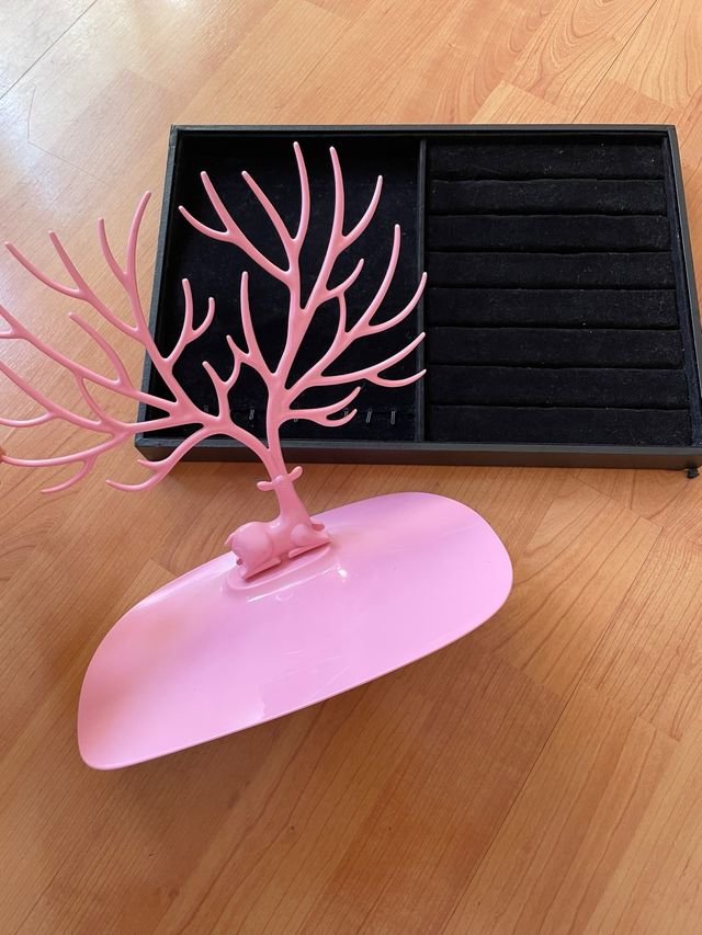 Espositore per gioielli - Set di stand per cervi rosa