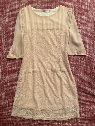 Vestido encaje vintage talla M o 42