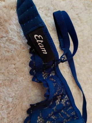 Sujetador Etam de encaje  azulón