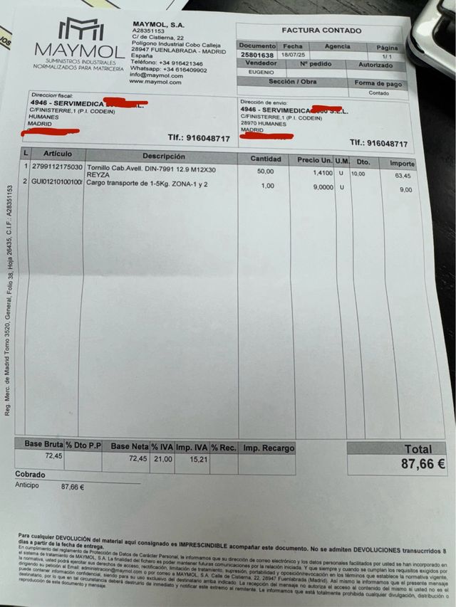 Tornillos DIN7991 12.9 (x50) M12x30