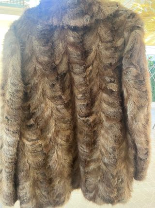 Chaqueta piel marrón