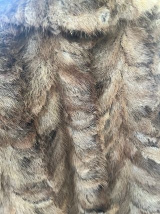 Chaqueta piel marrón