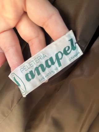 Chaqueta piel marrón