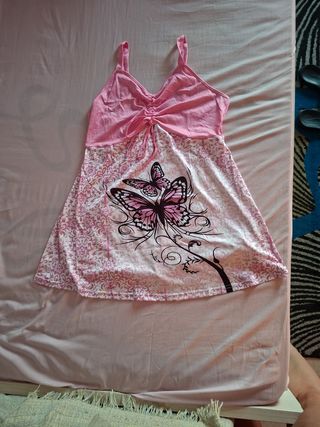 Vestido rosa estampado