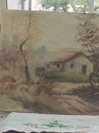 4 Pinturas Antiguas  Paisajes y más 