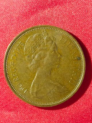 Lote 2 Monedas 2 penique 1975 británicas