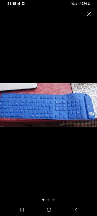 Teclado flexible azul