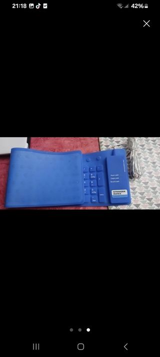 Teclado flexible azul