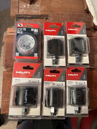 6 Coronas Taladro Hilti + 1 metabo